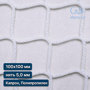 Антидроновая сетка для НПЗ 100х100 мм 5 мм белая (капрон, полипропилен)